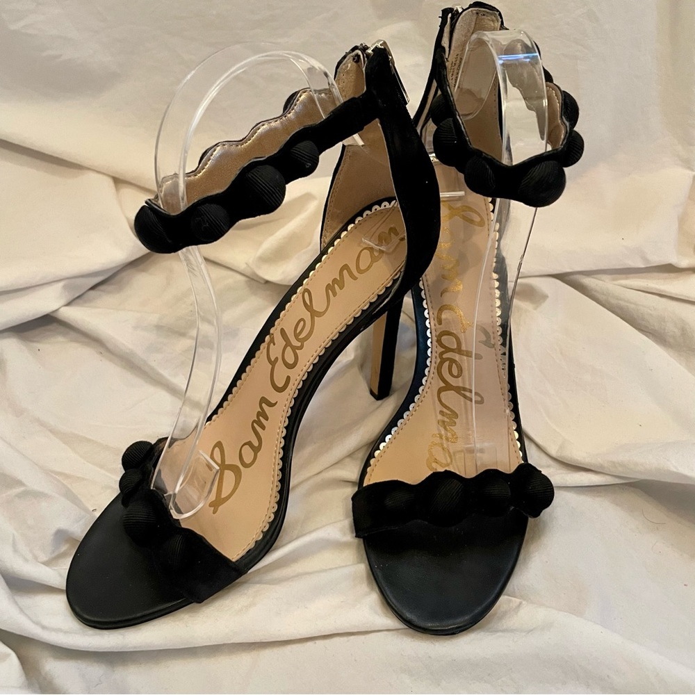 Sam Edelman Addison Black Suede Zipper Back Stiletto Heel Women’s Size 9 - Picture 6 of 15